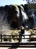 Hier haben wir dann auch noch einmal eine Pause eingelegt und das gute Wetter genossen. Jiuzhaigou Sonnenschein