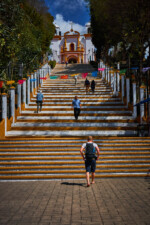 Ich auf dem Weg zur Iglesia De Guadalupe San Cristobal Iglesia De Guadalupe