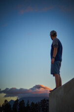 Der nahelegende Vulkan Santa María bietet beim Sonnenuntergang eine echt schönen Anblick. Xela City Vulkan