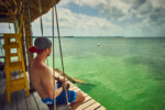 Alex genießt die Aussicht Belize Caye Caulker